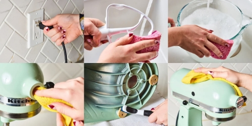 thao tác vệ sinh máy trộn bột