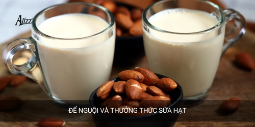 Thưởng thức sữa hạt làm từ máy xay sinh tố