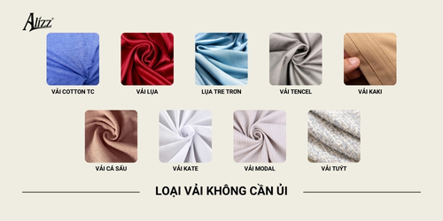 Các loại vải không cần ủi