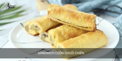 Bánh sandwich cuộn chuối nướng
