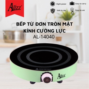 Bếp từ đơn tròn mặt kính cường lực Alizz AL-14040