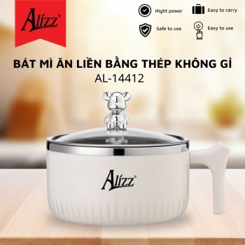 Bát đựng mì/thức ăn inox có quai Alizz AL-14418
