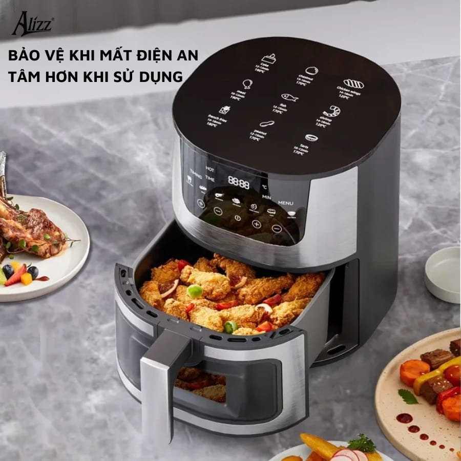Nồi chiên không dầu 7 lít 1500W Alizz AL-14473