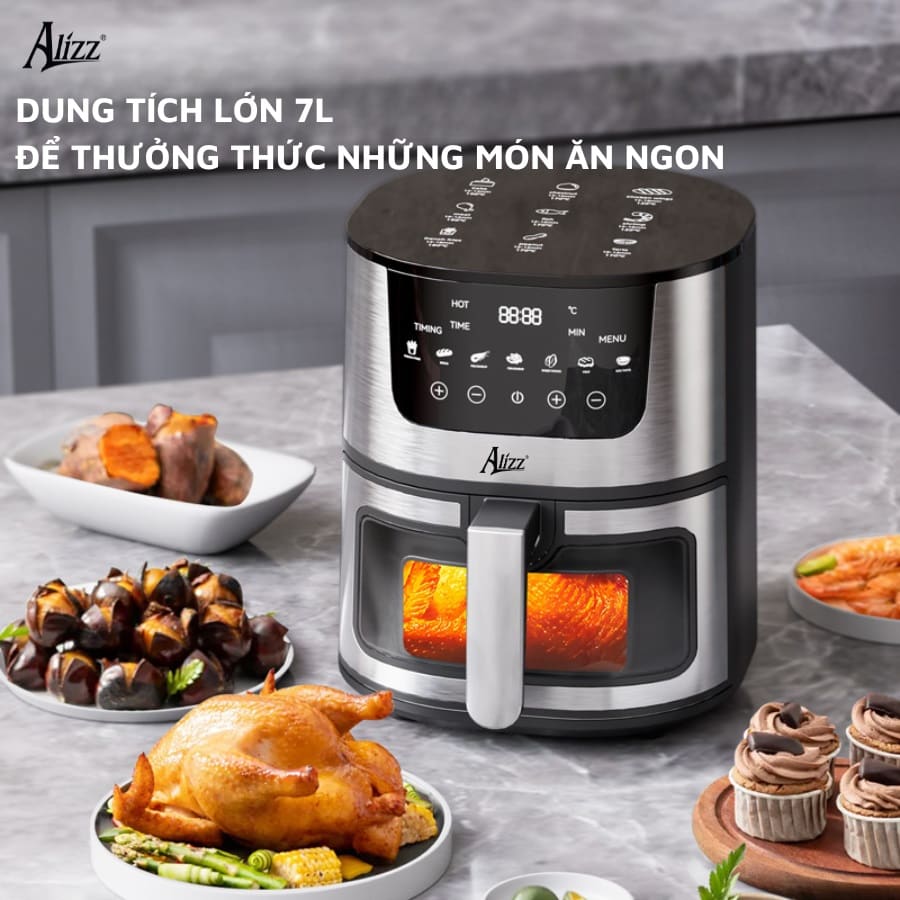 Nồi chiên không dầu dung tích lớn Alizz AL-14473