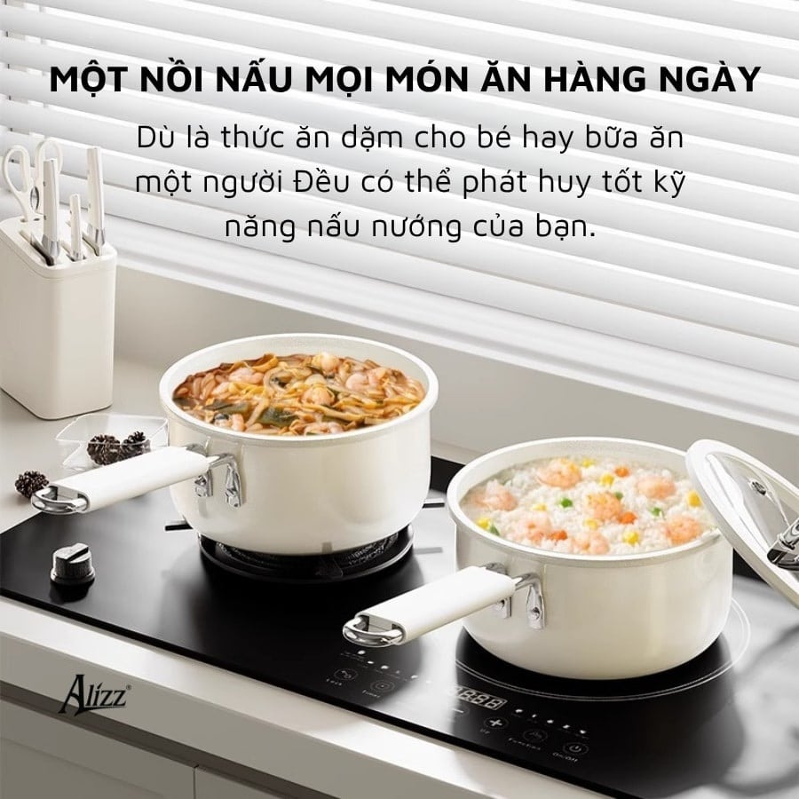 Nồi sứ chống dính đa năng 20cm Alizz AL-14505
