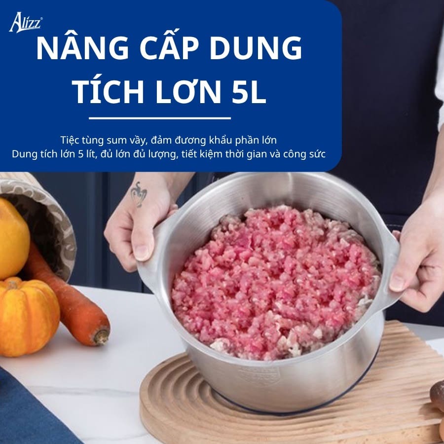 Máy xay thịt inox Alizz AL-14557