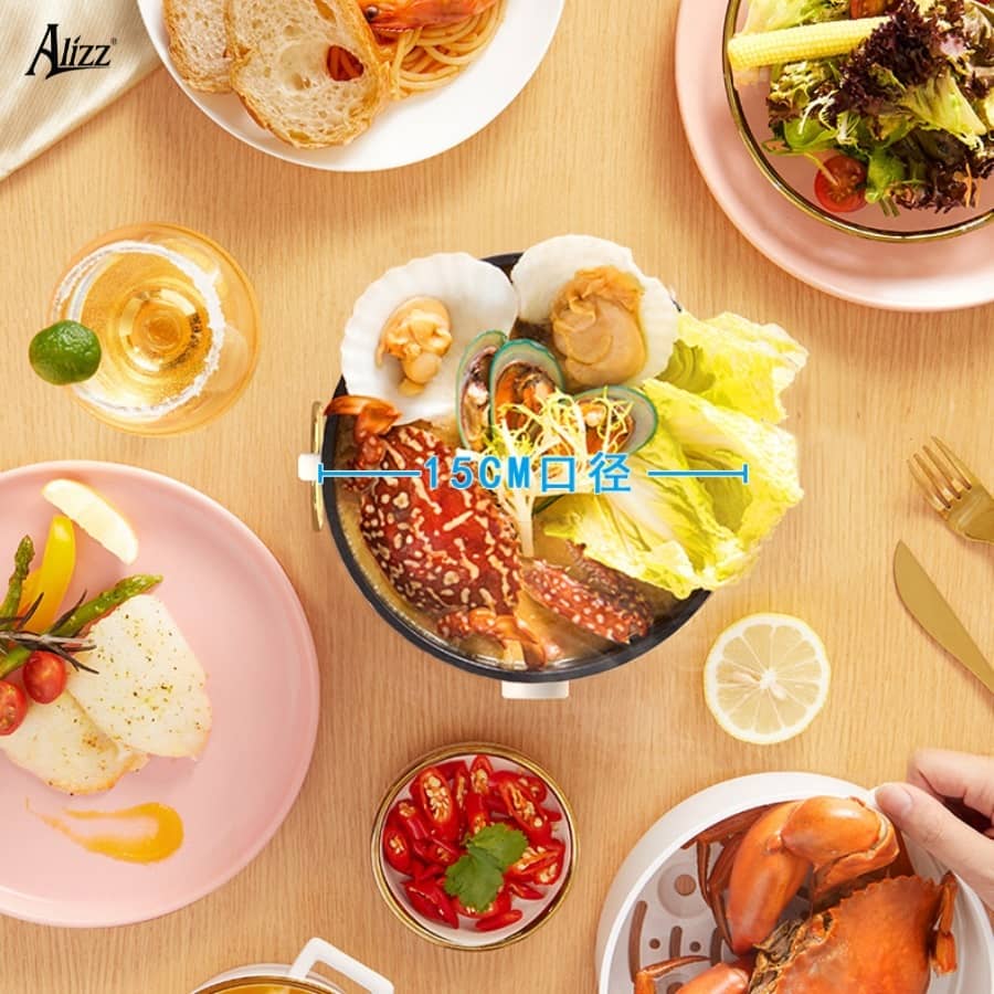 Nồi nấu đa năng mini kèm xửng hấp Alizz AL-14549