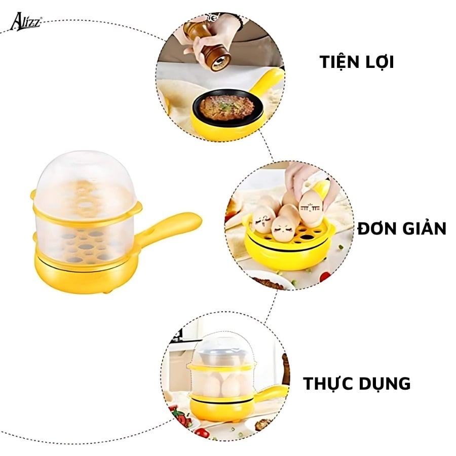 Máy làm bữa sáng mini 2 tầng đa chức năng Alizz AL-14504