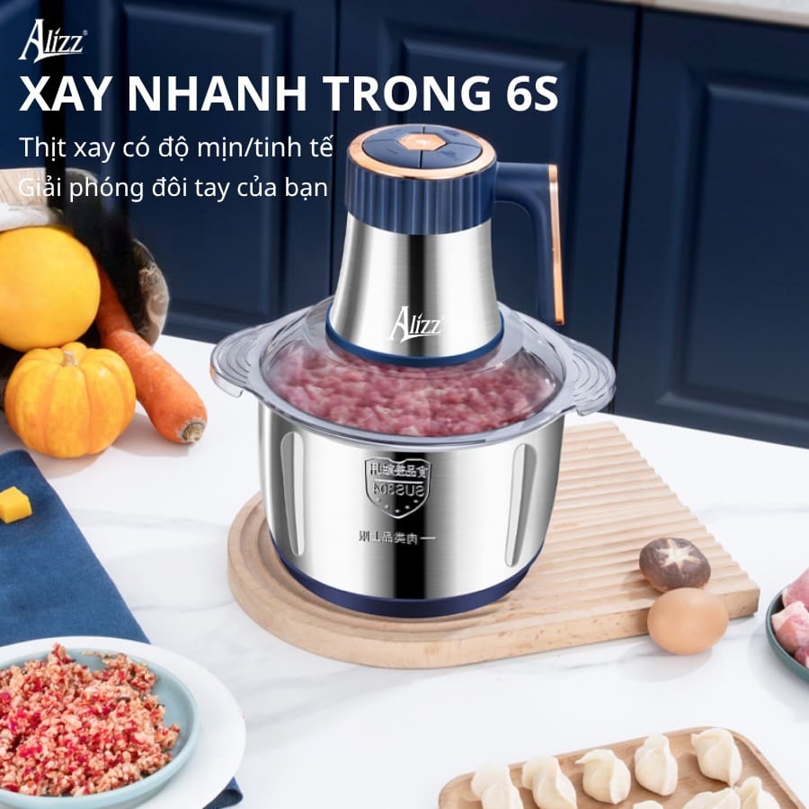 Máy xay thịt inox đa năng Alizz AL-14557