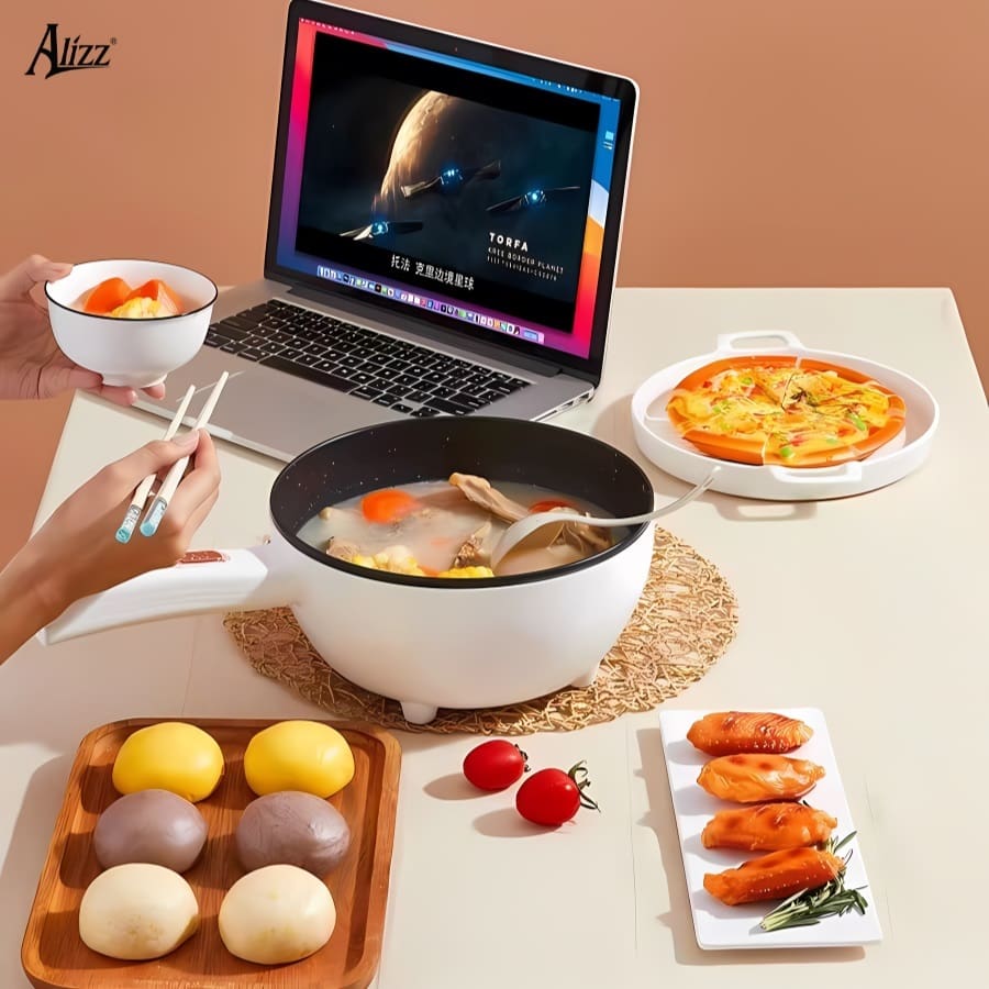 Nồi điện đa năng nấu lẩu, chiên, xào Alizz AL-14537