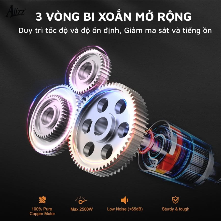 Máy xay thịt, xay cá, xay rau củ Alizz AL-14474