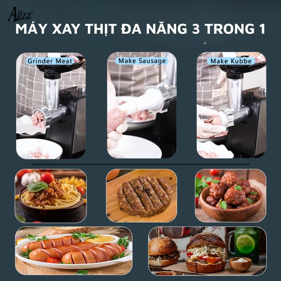 Máy xay thịt đa năng Alizz AL-14474