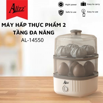 Nồi hấp điện 2 tầng đa năng Alizz AL-14550