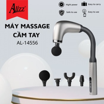 Máy massage gun chữ U Alizz AL-14556 kèm 4 đầu thay thế