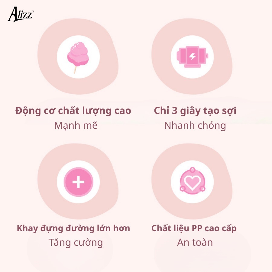 Máy làm kẹo bông gòn điện mini Alizz AL-14231